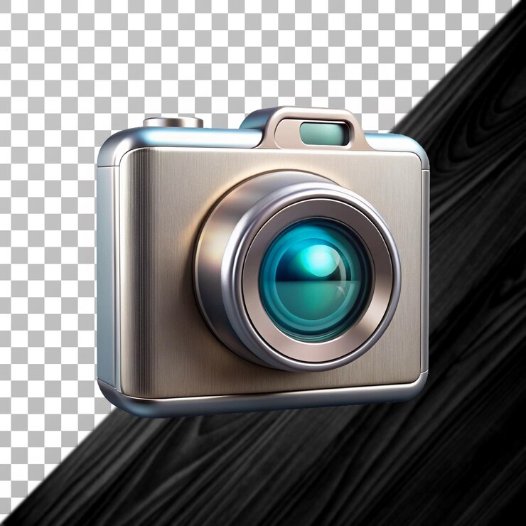 Icon PNG de la cámara 3D en un fondo transparente