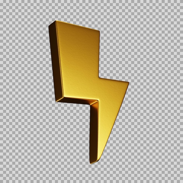 Icon de premium dinámico de flash en 3D