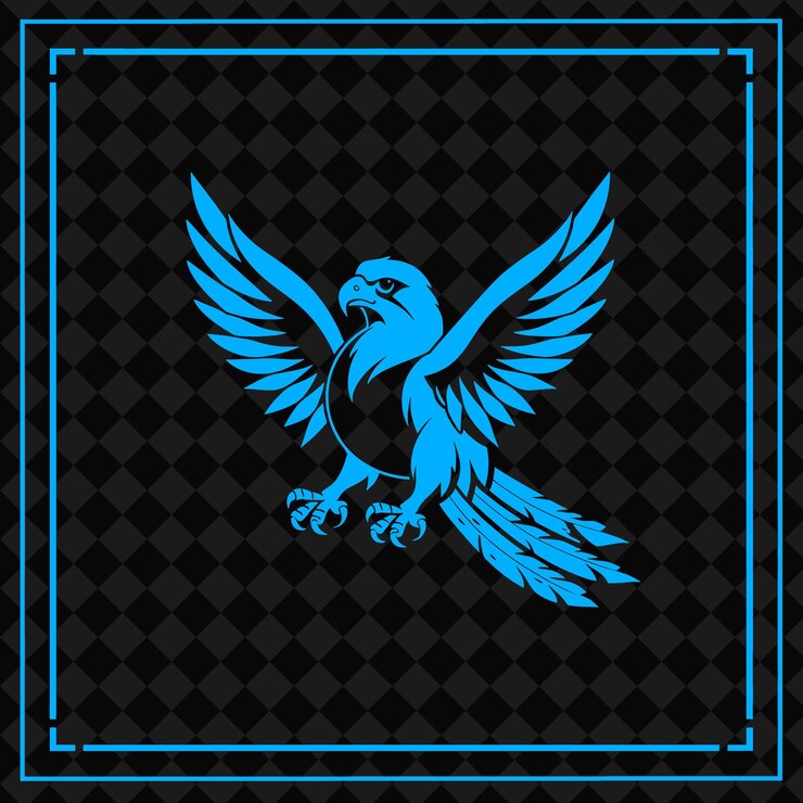 PSD icon swift emblema con borde medieval regal falcon w ilustración diseño de arte vectorial de animales