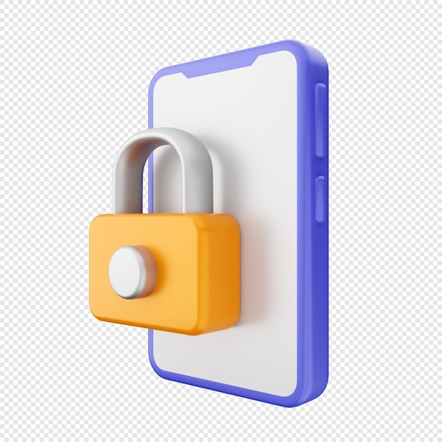 Icon de téléphone portable 3D illustration rendu