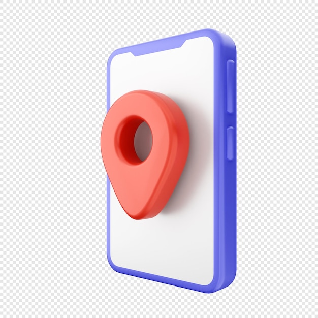 Icon de téléphone portable 3D illustration rendu