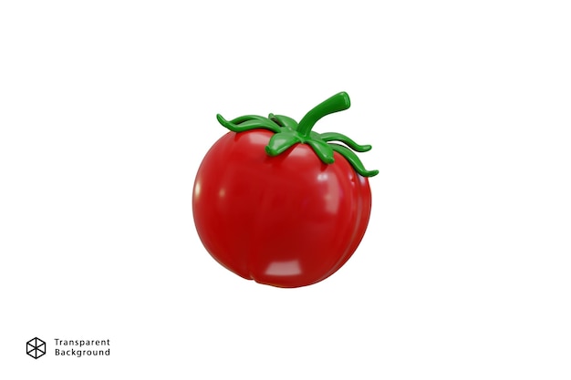 Icon de tomate rendu 3D illustration vectorielle de l'icône des légumes sains