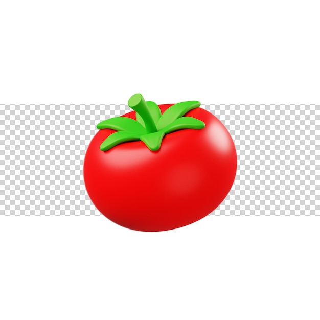 PSD icon de tomate rouge illustration 3d isolée