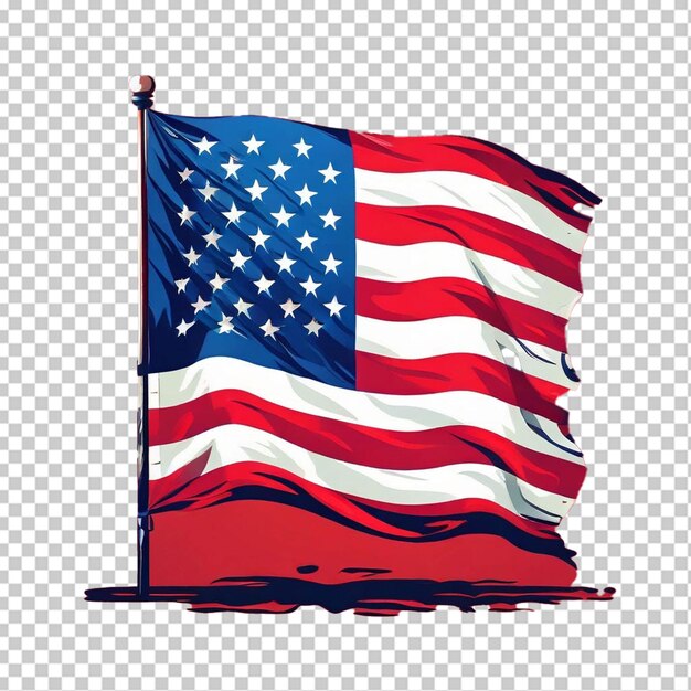 PSD icon vector ilustração da bandeira dos estados unidos wave