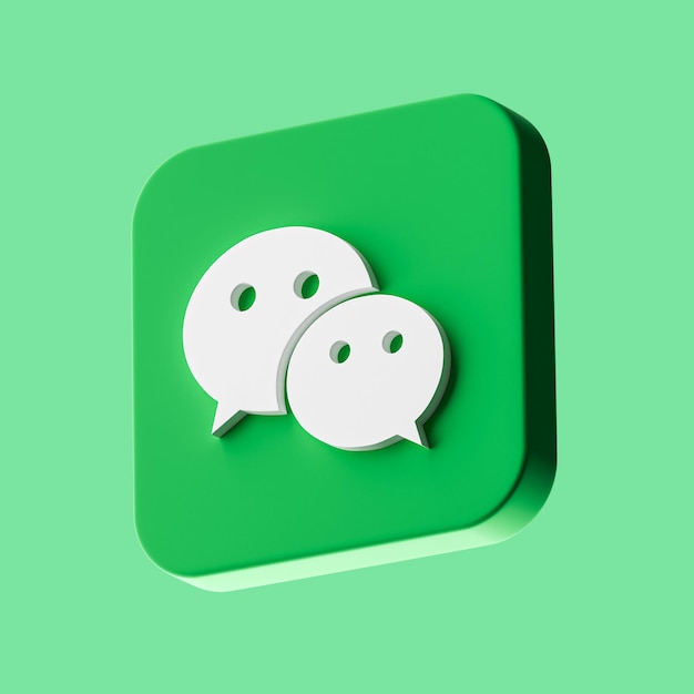 Icon_Wechat en 3d