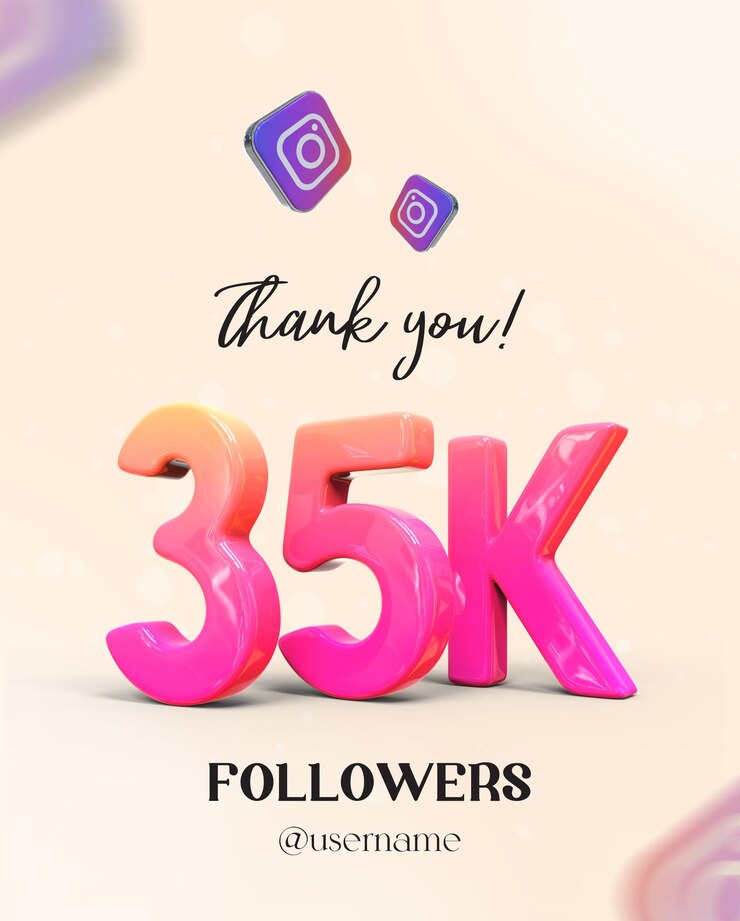 PSD icona 35k seguaci sul design di instagram