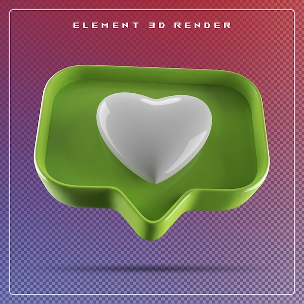 icona 3d amore verde