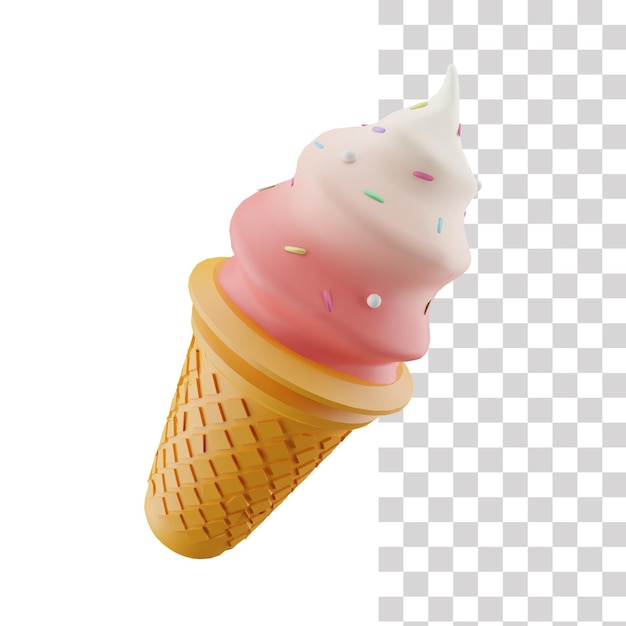 Icona 3D Cono Gelato