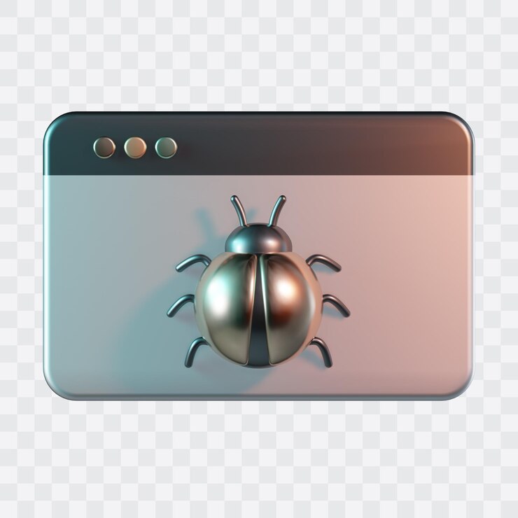 PSD icona 3d del bug del sito web