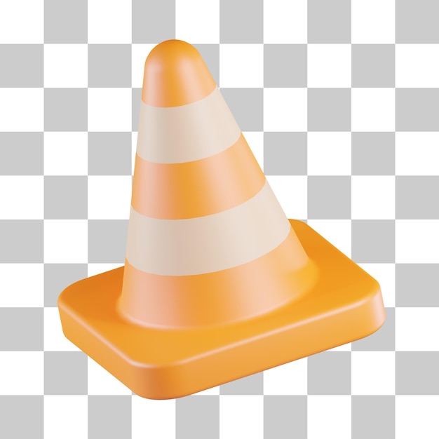 Icona 3D del cono di sicurezza