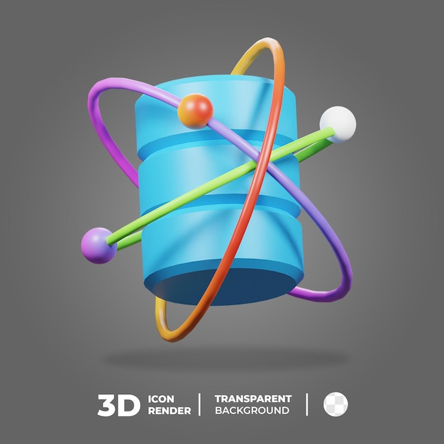 Icona 3d del flusso di database