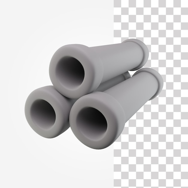 Icona 3d del tubo di costruzione