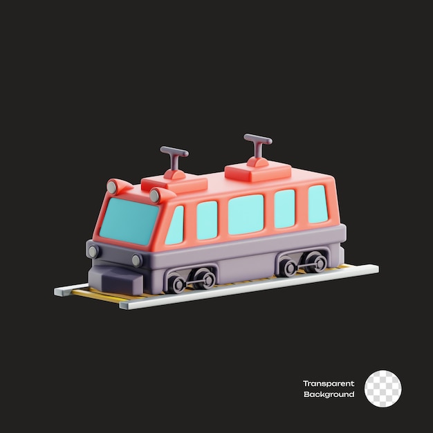 Icona 3D del veicolo terrestre del treno