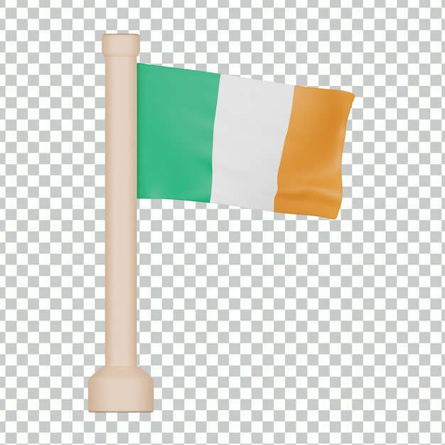 Icona 3D della bandiera dell'Irlanda
