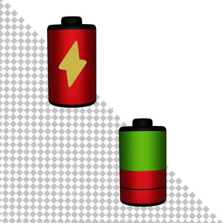PSD icona 3d della batteria