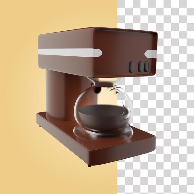 Icona 3D della caffettiera
