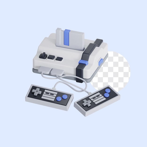Icona 3D della console e del controller del dispositivo di gioco