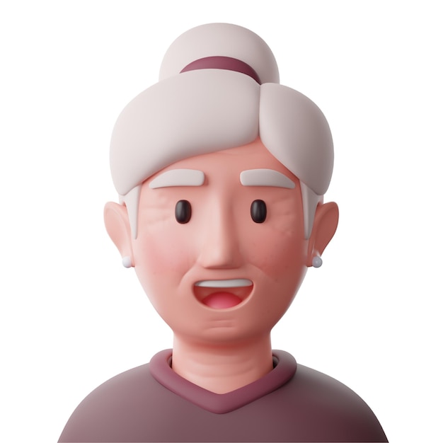 Icona 3D della nonna per le persone avatar
