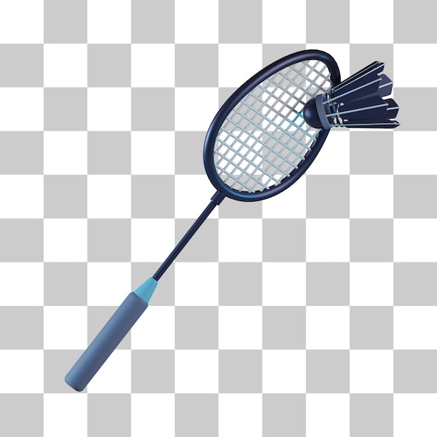 Icona 3D della racchetta da badminton