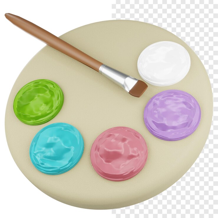 PSD icona 3d della tavolozza dei colori