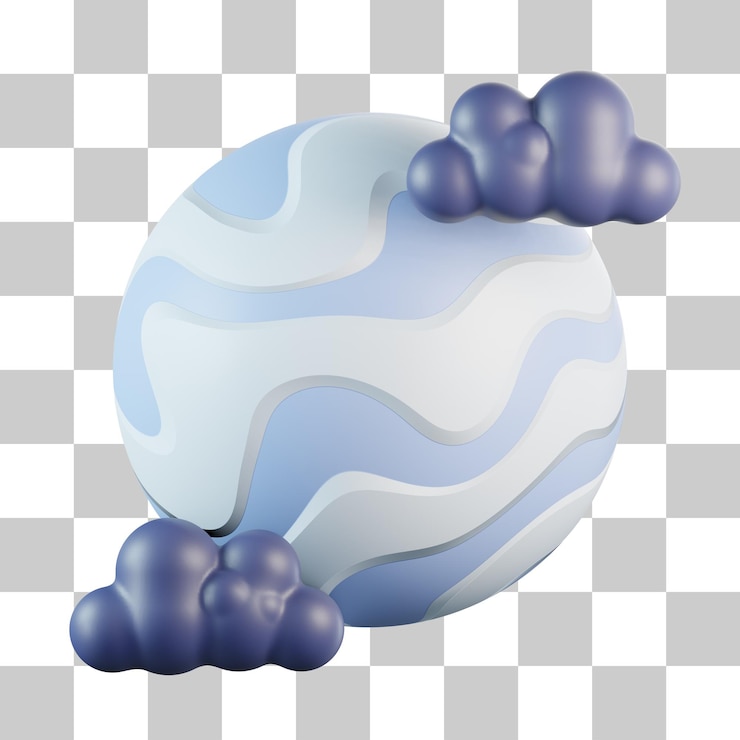 PSD icona 3d della terra