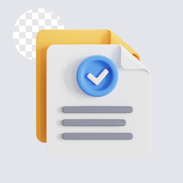 Icona 3D della verifica del file
