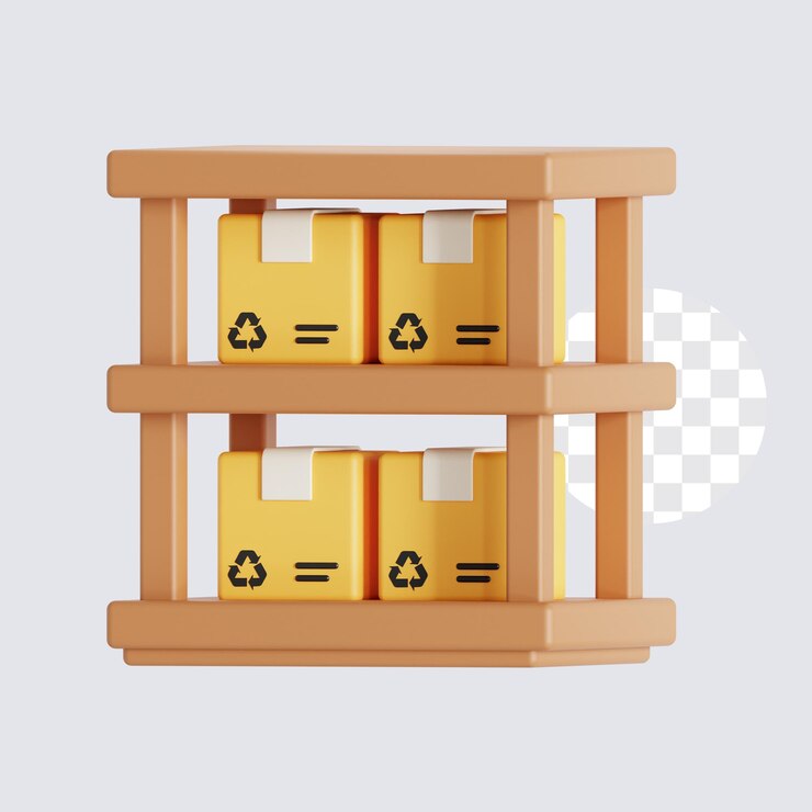 PSD icona 3d dello scaffale di carico