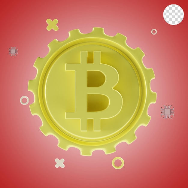 icona 3d di bitcoin