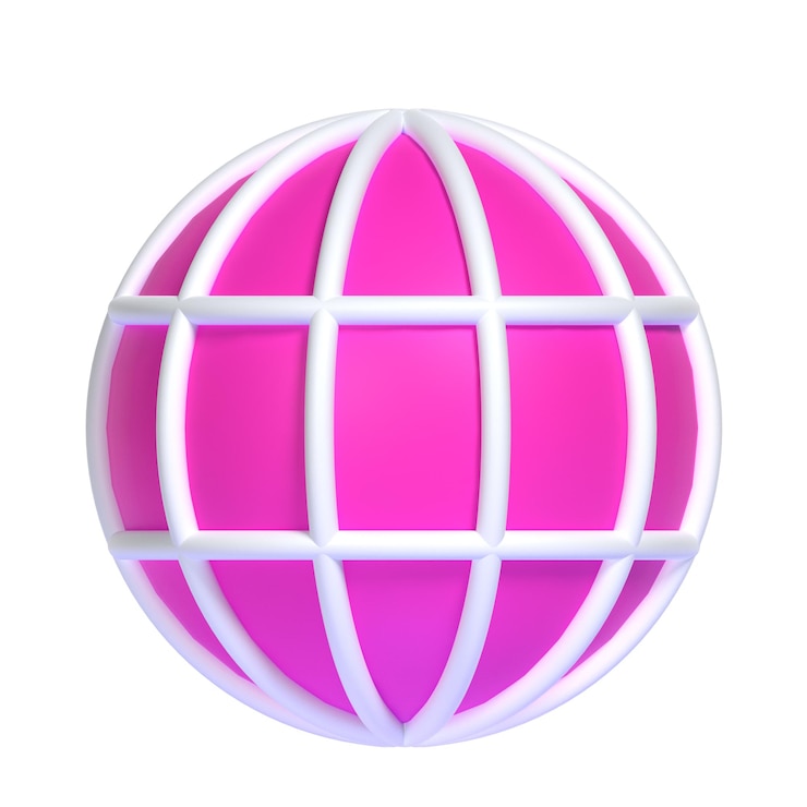 PSD icona 3d di internet
