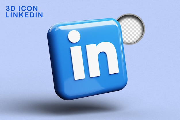 Icona 3D di social media con file PNG trasparente a ombra