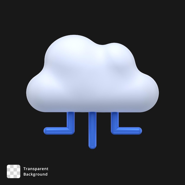 Icona 3D di una nube