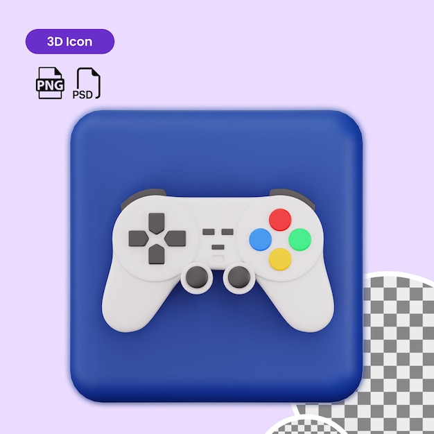 Icona 3D Game premium psd adatto per app di sito web ecc.