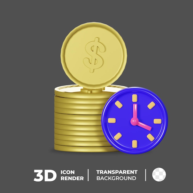 Icona 3D Il tempo è denaro