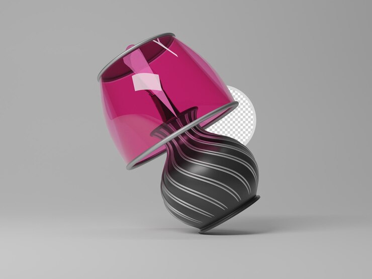 PSD icona 3d lampada da tavolo isolata con bacground trasparente