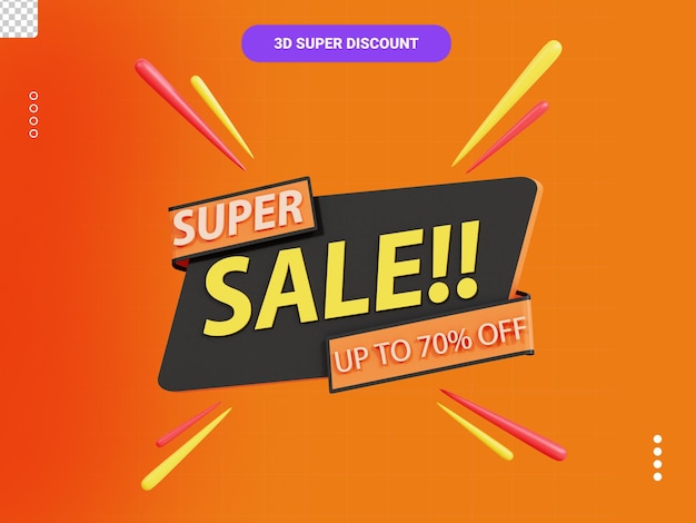 icona 3d super sconto