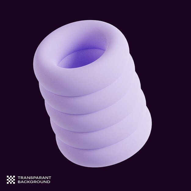 Icona a forma di anello delle pile astratte 3D