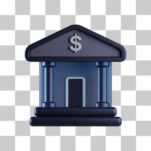 Icona banca 3d