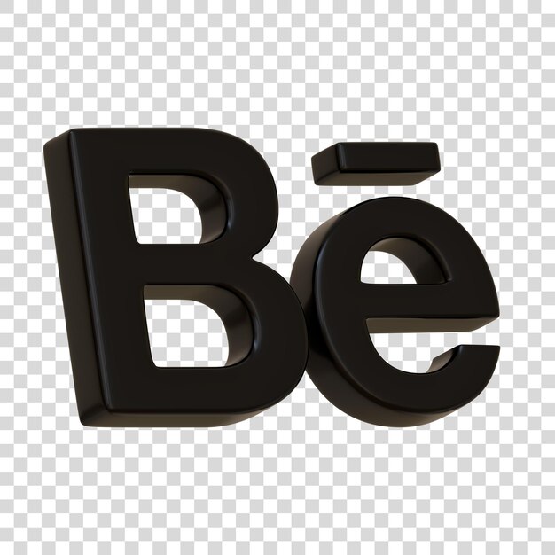 Icona Behance isolata su sfondo bianco Be logotipo lettera Segno del logo del pulsante dell'app social media