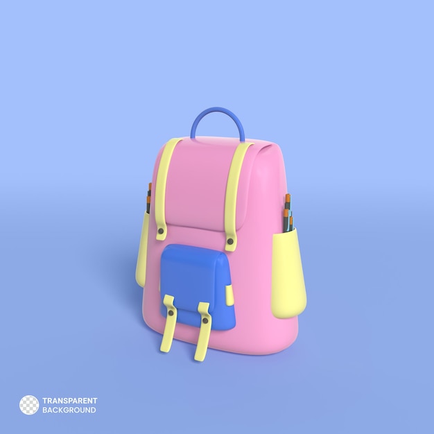 Icona Borsa Isolata Rendering 3d Illustrazione