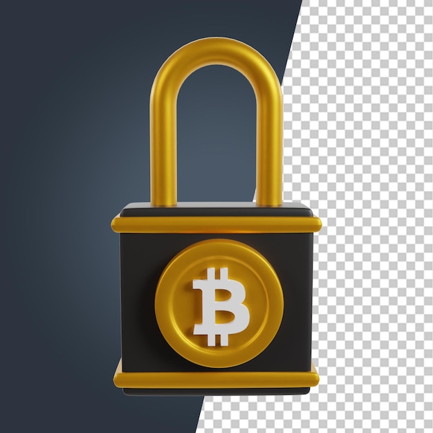 Icona clipart di rendering 3d per l'estrazione di Bitcoin