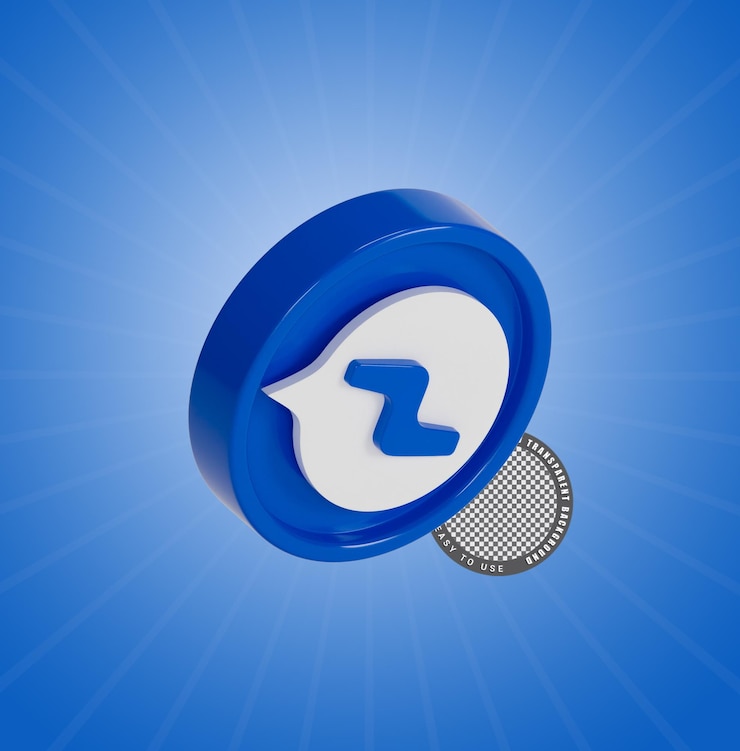 PSD icona dei social media 3d di messenger