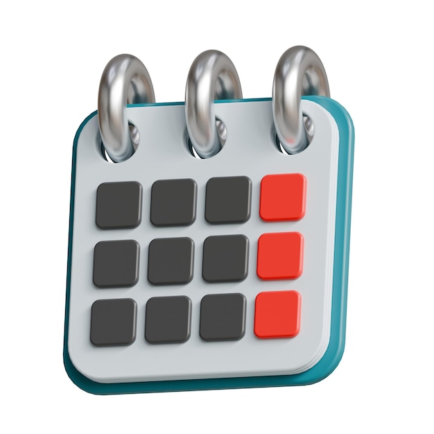 Icona del calendario 3D