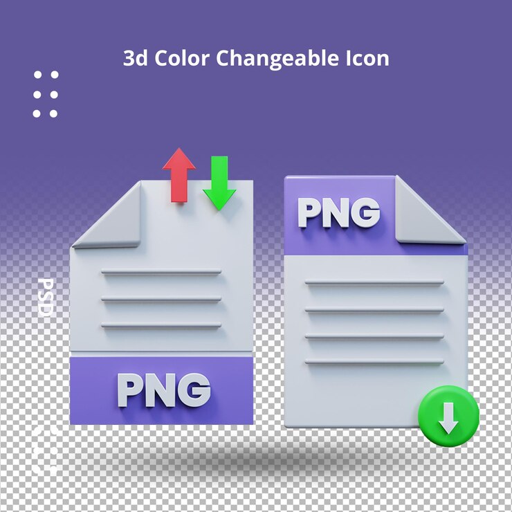 PSD icona del file png o icona del download e caricamento png del file