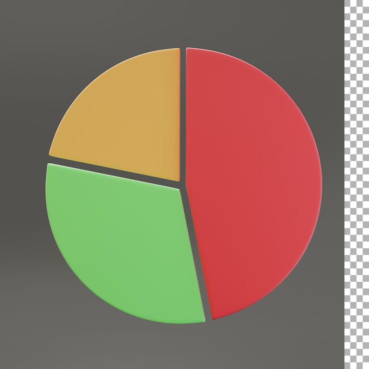 PSD icona del grafico a torta 3d