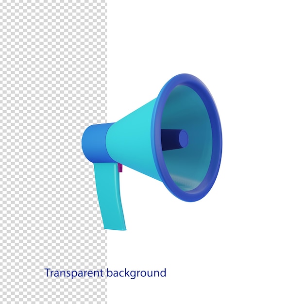 icona del microfono a mano 3d rendering 3d con sfondo trasparente