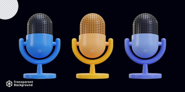 Icona del microfono del podcast 3D