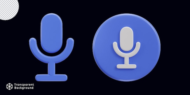 Icona del microfono podcast 3d