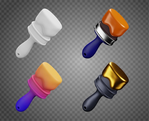 Icona del pennello 3d PSD gratis