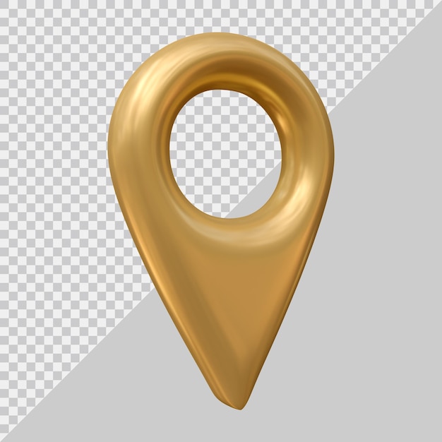 Icona del pin di posizione con stile moderno 3D