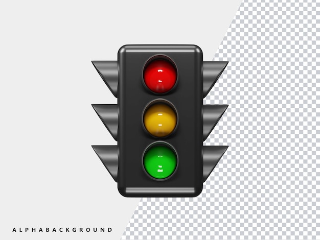 Icona del semaforo 3d